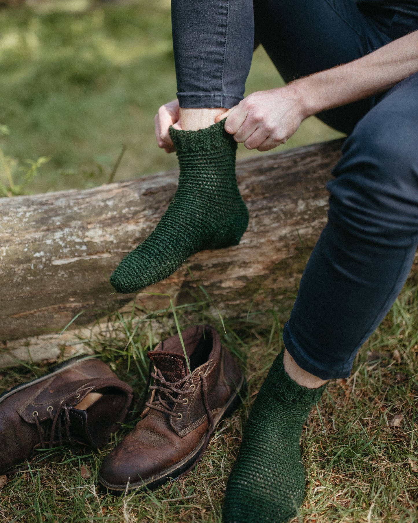 Shepherdess is a pair of slip stitch socks.